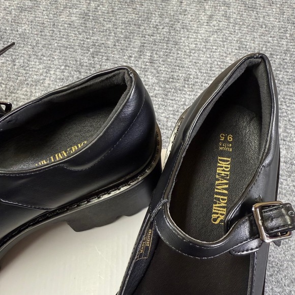 Dream Pairs Black Chunky Platform Mary Jane Buckle Shoes Womens Size 9.5 new box - Picture 3 of 12